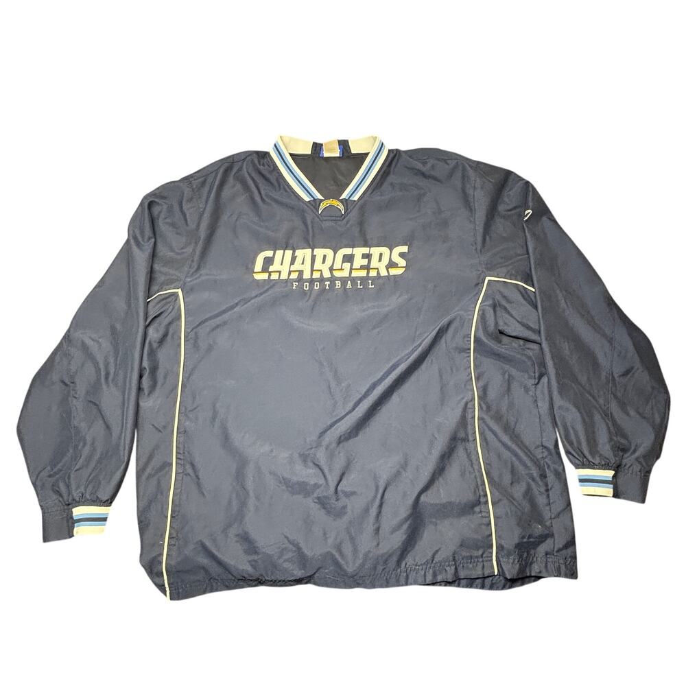 Vintage San Diego Chargers Jacket 2XL Blue Reebok Football Windbreaker NFL
